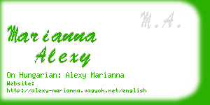 marianna alexy business card